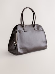 Chocolate marrom - Bolsa Tote Estruturada - Imagem 7 de 10