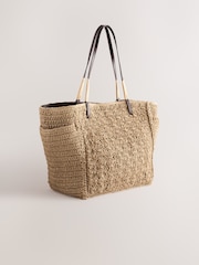 Natural - Bolsa de ombro de palha estruturada - Imagem 6 de 9