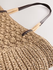 Natural - Bolsa de ombro de palha estruturada - Imagem 9 de 9