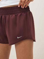 Nike Burgundy Crush One Dri-FIT Mid Rise 3 Inch Brief Lined Shorts - Image 6 of 8