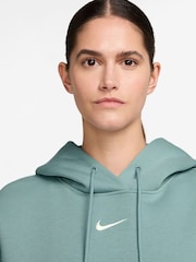 Nike Cannon Blue Oversized Sportswear Phoenix Fleece Pullover Hoodie - Image 3 of 3