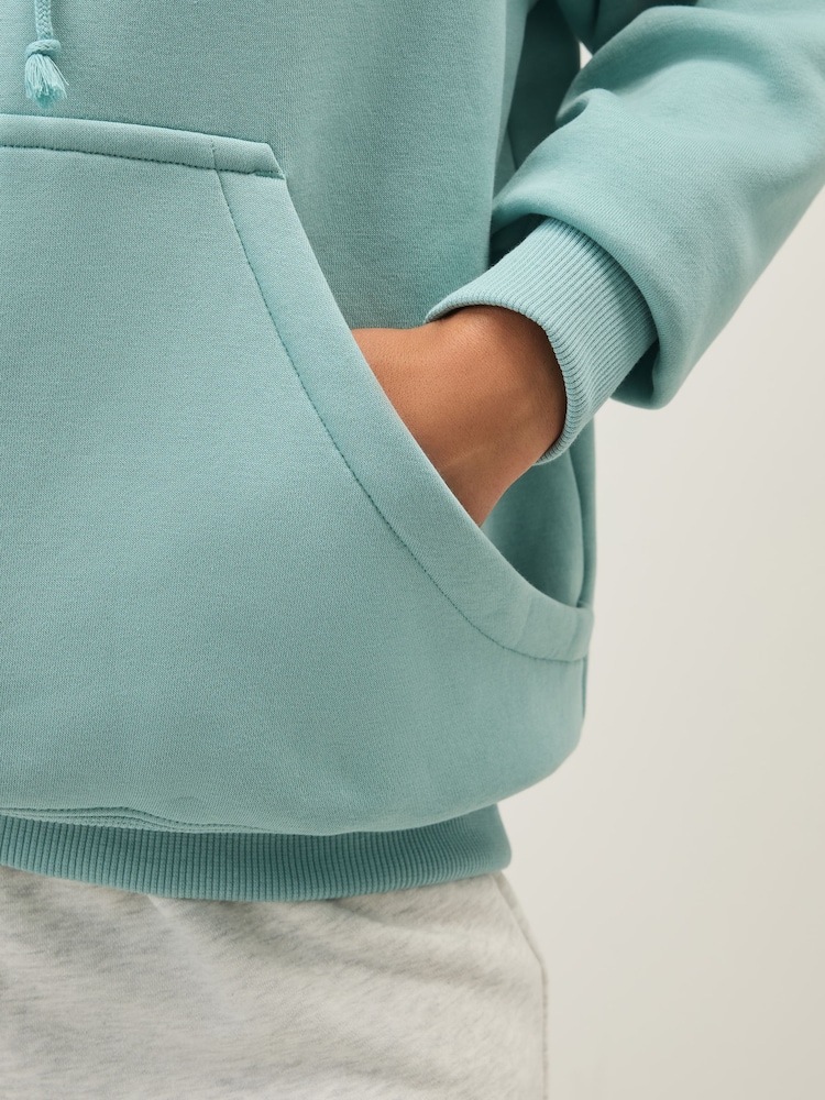Nike Cannon Blue Oversized Mini Sportswear Phoenix Fleece Swoosh Pullover Hoodie - Image 6 of 6