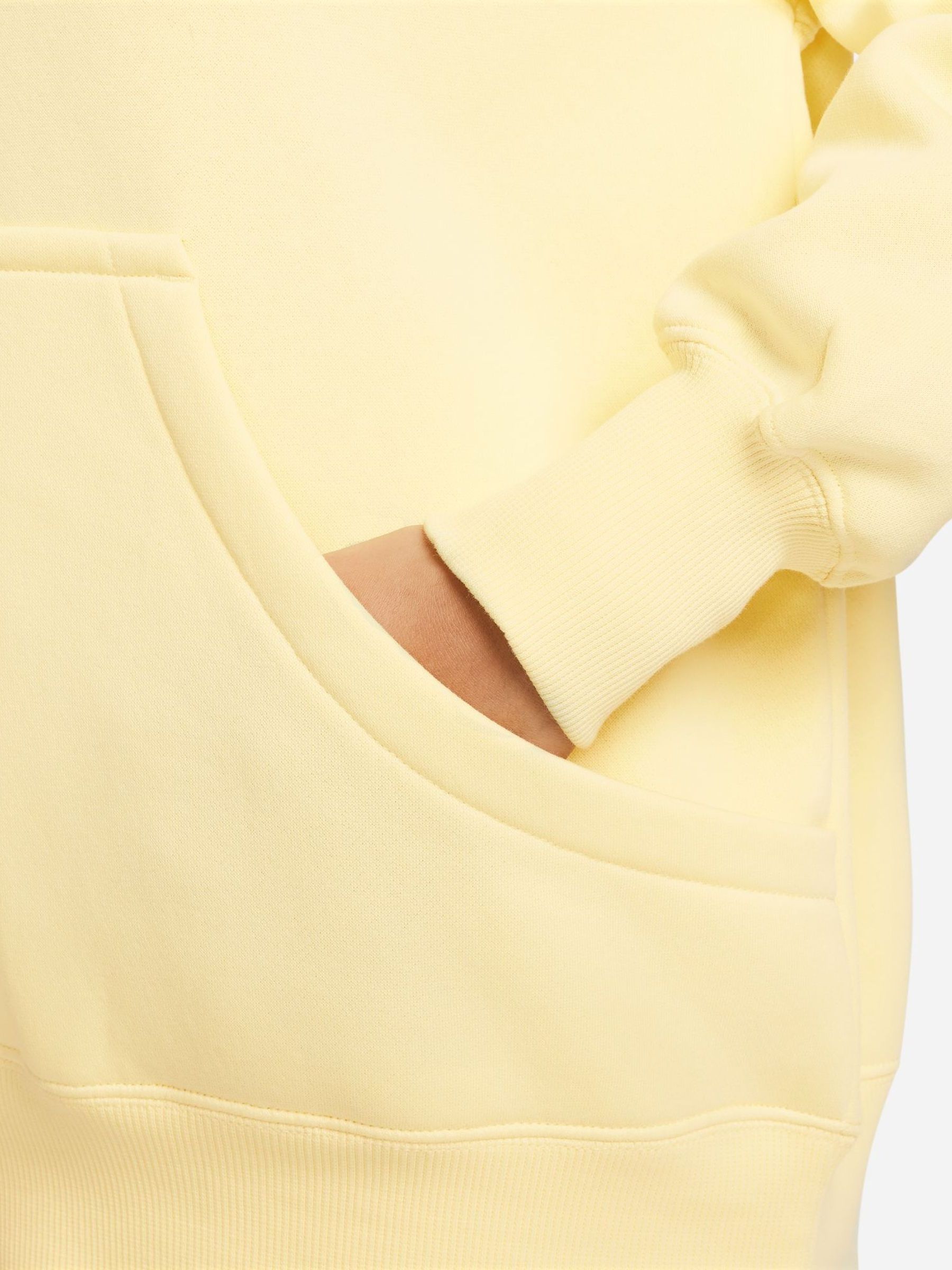 nike mini swoosh oversized sweatshirt yellow
