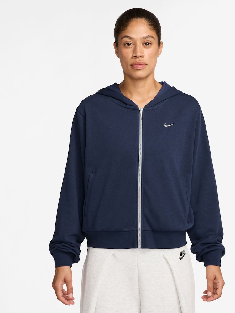 Nike Midnight Navy Sportswear Chill Terry Loose Full-Zip French Terry Hoodie - Image 1 of 3