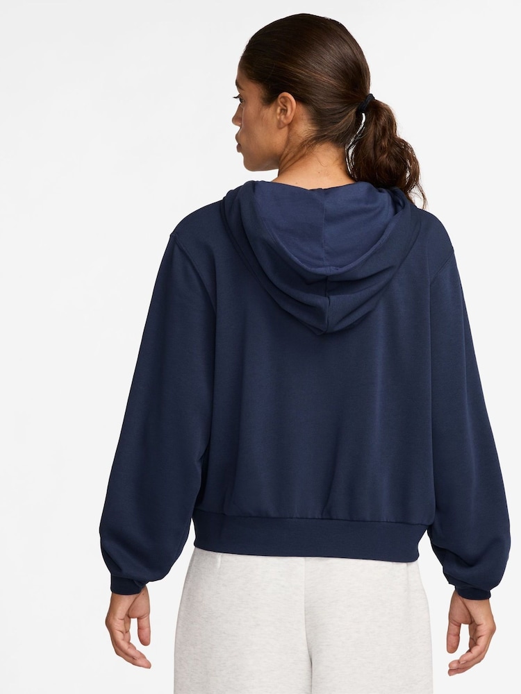 Nike Midnight Navy Sportswear Chill Terry Loose Full-Zip French Terry Hoodie - Image 2 of 3