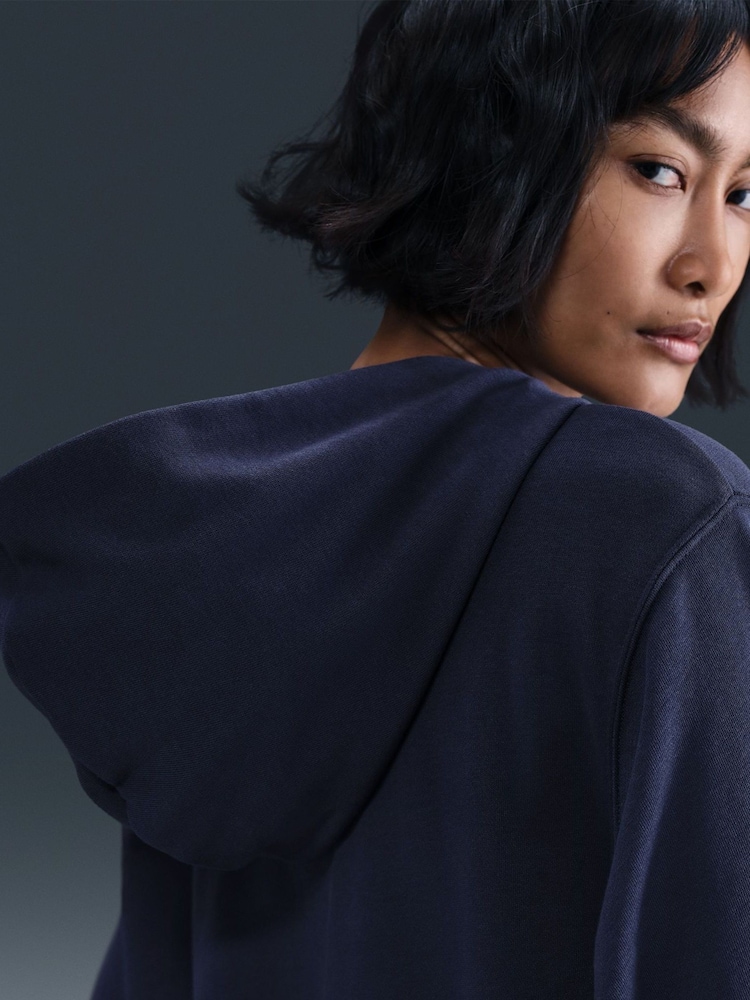 Nike Midnight Navy Sportswear Chill Terry Loose Full-Zip French Terry Hoodie - Image 5 of 5 Nike Midnight Navy Sportswear Chill Terry Loose Full-Zip French Terry Hoodie - Image 5 of 5