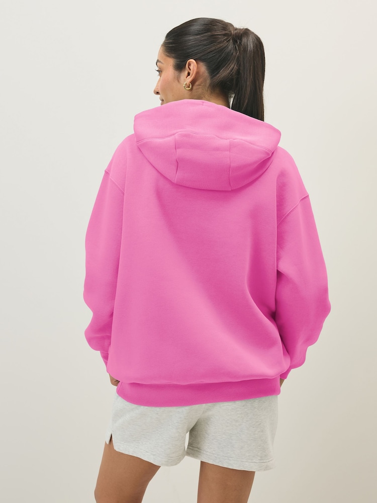 Nike Pink Sportswear Phoenix Fleece Oversized Pullover Hoodie - Image 2 of 6