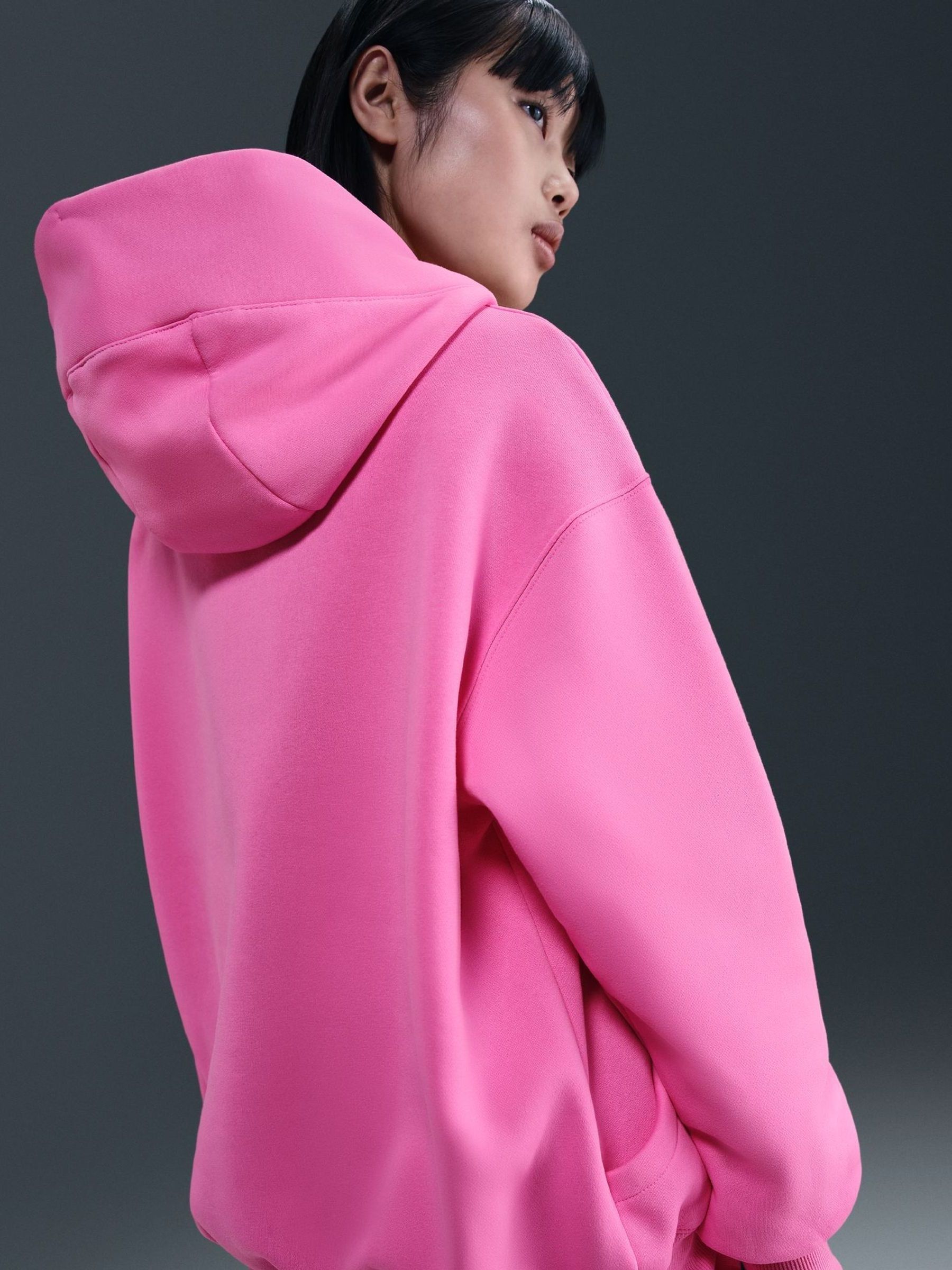 Buy Рожевий - Nike Оверсайз міні-худі Phoenix Fleece Swoosh з