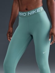 Nike Cannon Blue Pro Mid Rise Mesh Panelled Leggings - Image 3 of 5