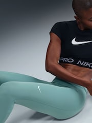 Nike Cannon Blue Pro Mid Rise Mesh Panelled Leggings - Image 5 of 5