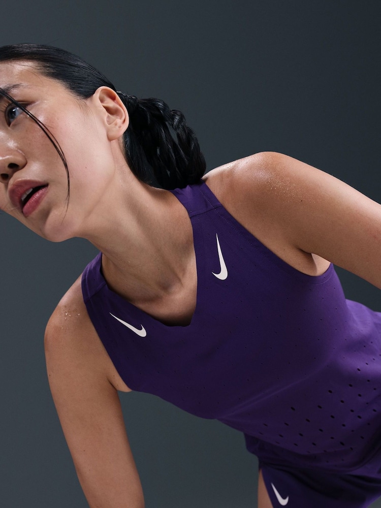 Nike Court Purple Aero Swift DriFIT ADV Running Singlet Vest - Image 5 of 5 Nike Court Purple Aero Swift DriFIT ADV Running Singlet Vest - Image 5 of 5
