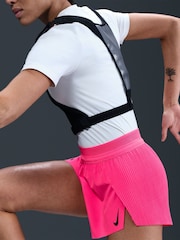 Nike Hyper PInk AeroSwift Dri-FIT ADV Mid Rise Brief Lined 3 Inch Running Shorts - Image 5 of 9