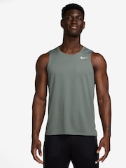 Nike Clay Green Dri-FIT Miler Running Vest Top - Image 1 of 3