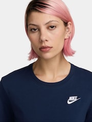 Nike Midnight Navy Sportswear Club Essentials T-Shirt - Image 3 of 3