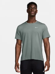Nike Clay Green Dri-FIT Miler Running T-Shirt - Image 1 of 3