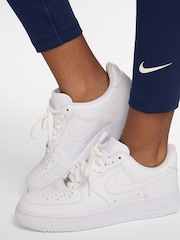 Nike Midnight Navy Sportswear Classic High-Waisted 7/8 Leggings - Image 3 of 3