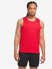 Nike Red Dri-FIT Miler Running Vest Top - Image 1 of 3
