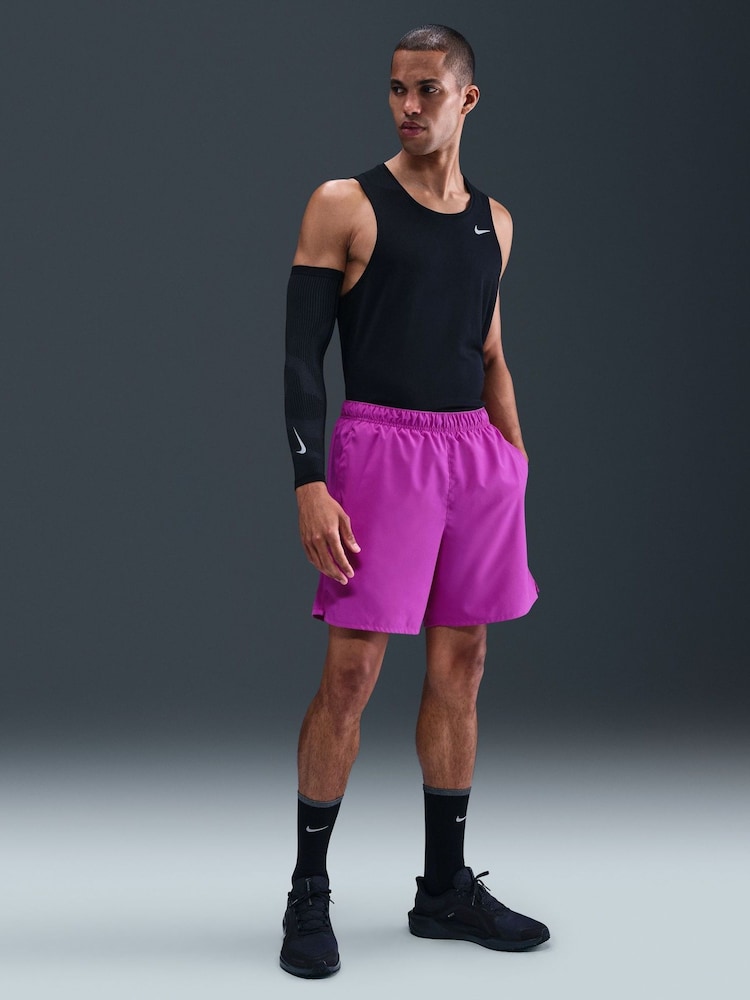 Nike Purple 7 Inch Challenger Dri-FIT Brief Lined Running Shorts - Image 1 of 5