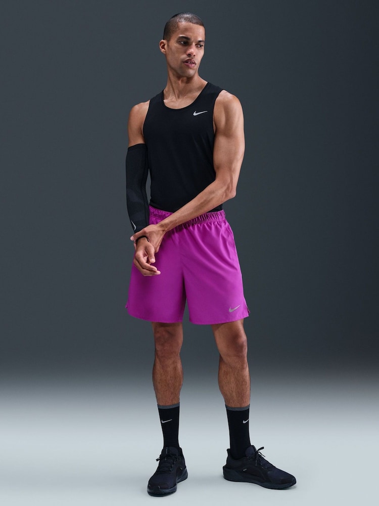 Nike Purple 7 Inch Challenger Dri-FIT Brief Lined Running Shorts - Image 2 of 5