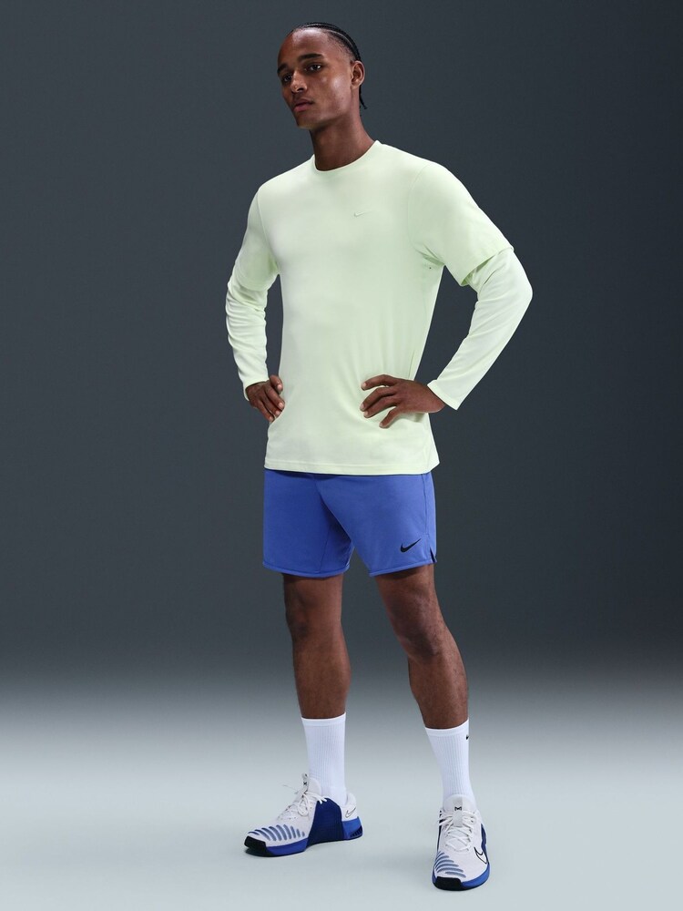 Nike Blue Dri-FIT Totality 7 Inch Knit Training Shorts - Image 1 of 5 Nike Blue Dri-FIT Totality 7 Inch Knit Training Shorts - Image 1 of 5