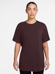 Nike Burgundy Crush One Relaxed Dri-FIT Short-Sleeve Top - Image 1 of 3