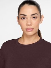 Nike Burgundy Crush One Relaxed Dri-FIT Short-Sleeve Top - Image 3 of 3