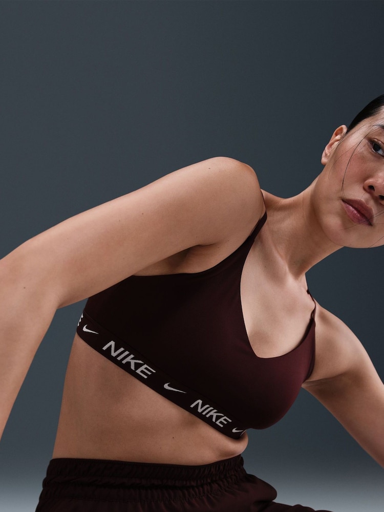 Nike Red Indy Light Support Padded Adjustable Sports Bra - Image 8 of 8
