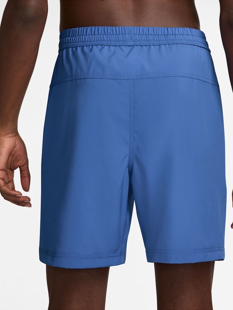 Nike Blue Dri-FIT Form 7 inch Unlined Training Shorts - Image 1 of 4 Nike Blue Dri-FIT Form 7 inch Unlined Training Shorts - Image 1 of 4