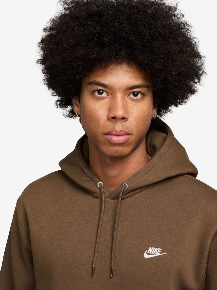 Nike Mosswood Brown Club Pull Over Hoodie - Image 2 of 8