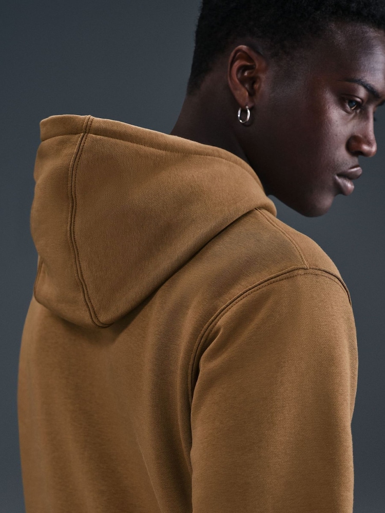 Nike Mosswood Brown Club Pull Over Hoodie - Image 5 of 5 Nike Mosswood Brown Club Pull Over Hoodie - Image 5 of 5