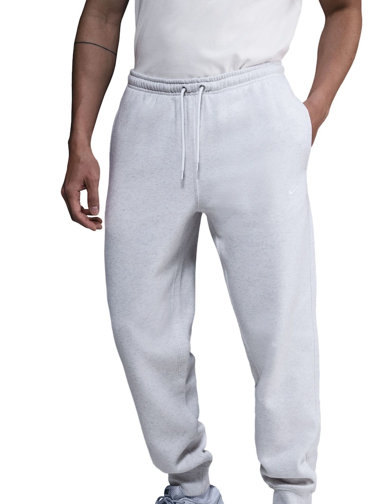 Nike Grey Birch Heather Club Fleece Cuffed Joggers - Image 3 of 3 Nike Grey Birch Heather Club Fleece Cuffed Joggers - Image 3 of 3