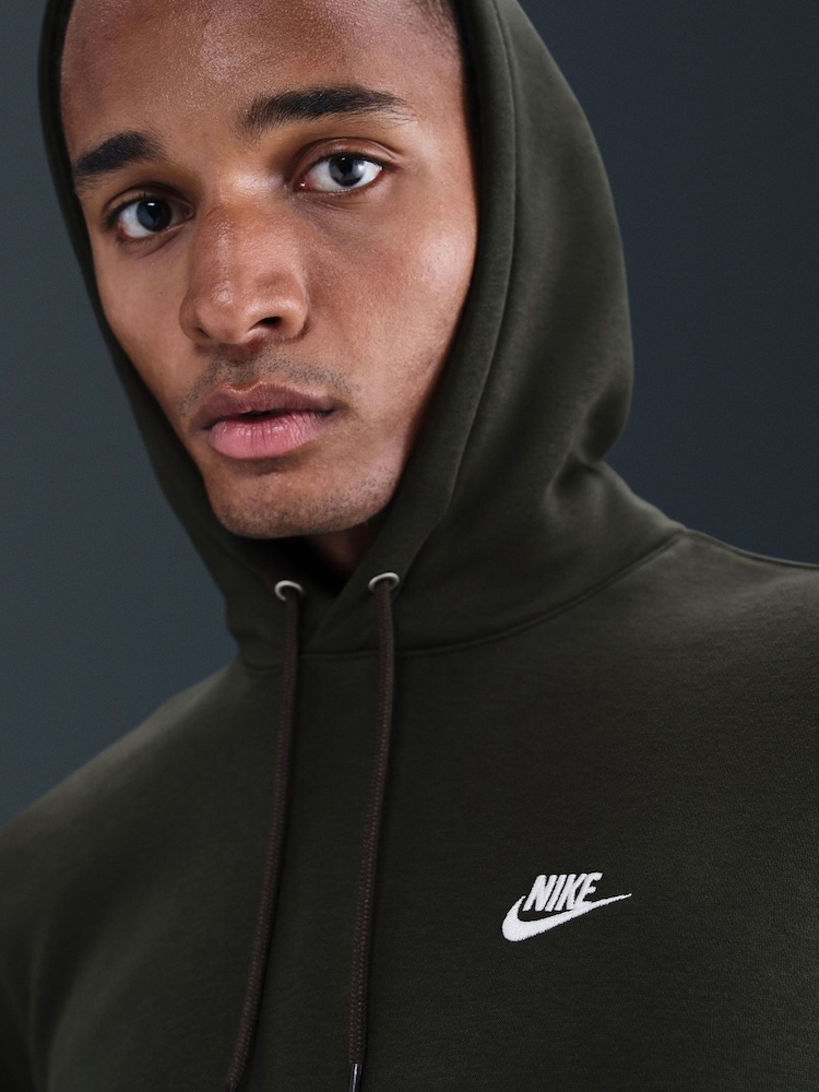 Nike Dark Brown Club Pull Over Hoodie - Image 5 of 5