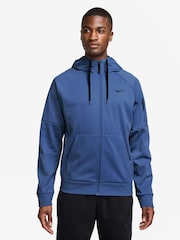 Nike Blue Therma-FIT Zip-Up Training Hoodie - Image 1 of 3