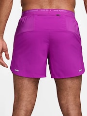 Nike Purple Dri-FIT Stride 5 Inch Running Shorts - Image 2 of 4