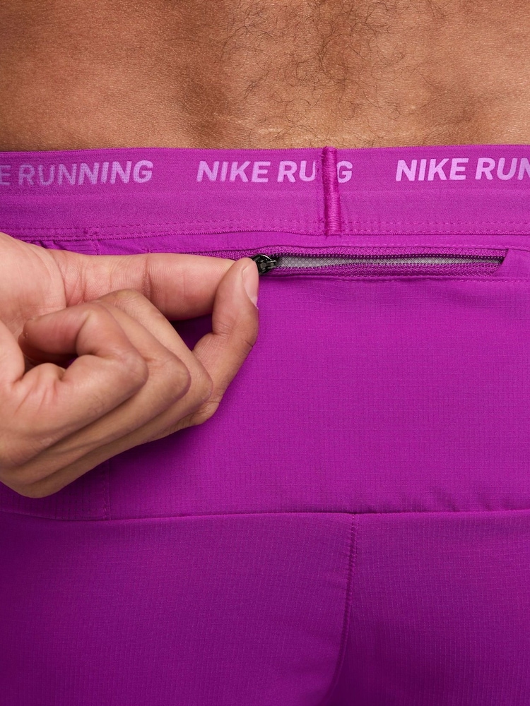 Nike Purple Dri-FIT Stride 5 Inch Running Shorts - Image 4 of 4