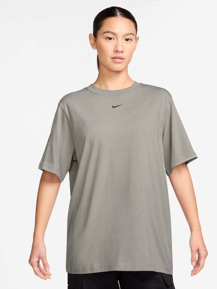 Nike Grey Sportswear Essential T-Shirt - Image 1 of 6 Nike Grey Sportswear Essential T-Shirt - Image 1 of 6