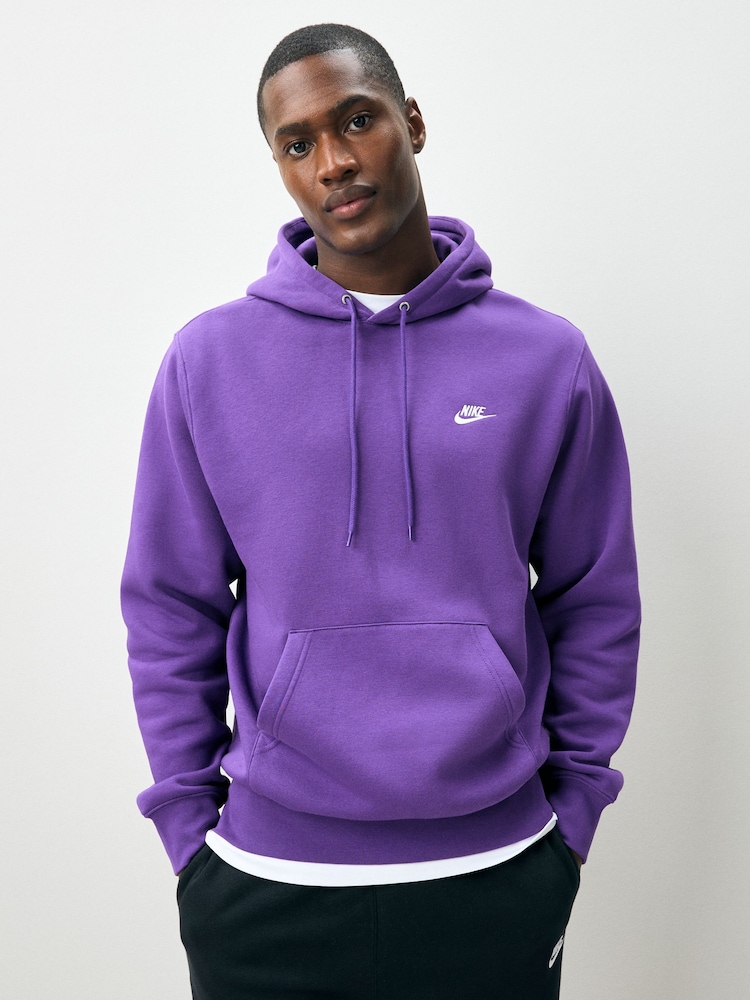 Nike Purple Club Pull Over Hoodie - Image 1 of 7