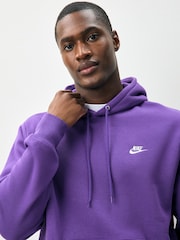 Nike Purple Club Pull Over Hoodie - Image 4 of 7