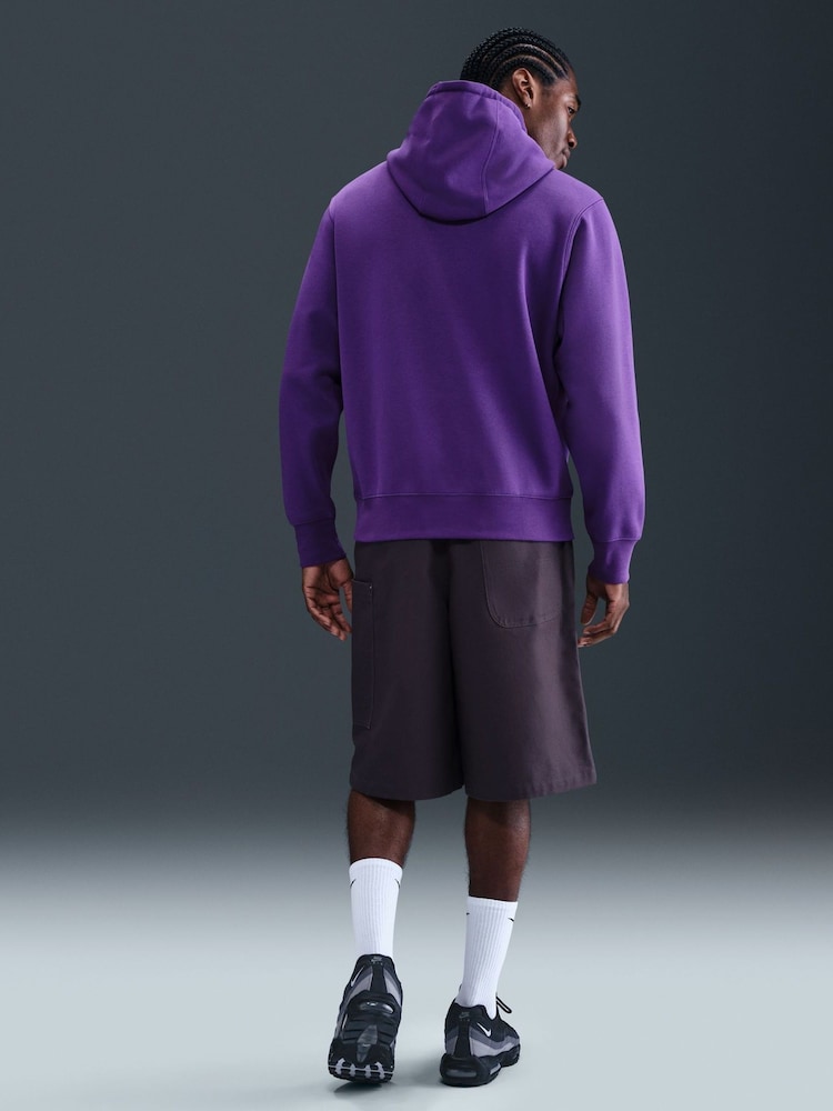 Nike Purple Club Pull Over Hoodie - Image 5 of 5