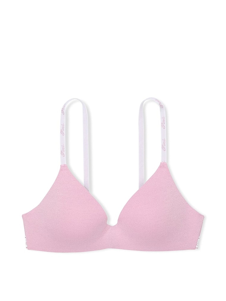 Victoria's Secret roze katoenen beha met logo - Image 3 of 3