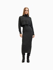 AllSaints Black Muriel Dress - Image 1 of 8