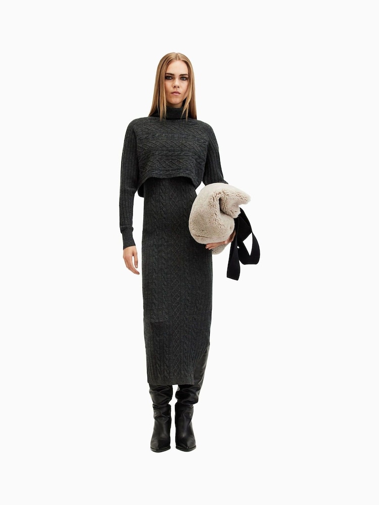 AllSaints Black Muriel Dress - Image 2 of 8