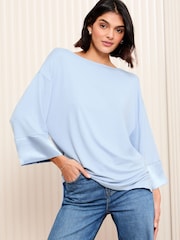 Friends Like These Green Satin Trim Tunic - Image 1 of 4