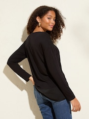 Friends Like These Black Off The Shoulder Drape Top - Image 5 of 5