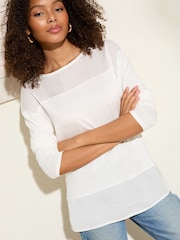 Friends Like These Ivory Off The Shoulder Drape Top - Image 2 of 4