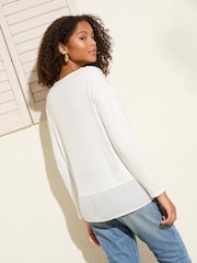 Friends Like These Ivory Off The Shoulder Drape Top - Image 4 of 4
