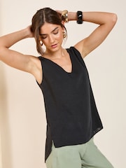 Friends Like These Black V-Neck Vest - Image 3 of 4