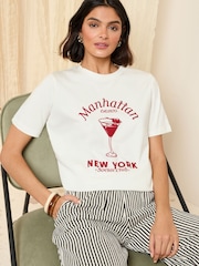 Friends Like These Ivory Crew Neck Slogan 100 Cotton Easy TShirt - Image 2 of 5