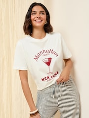 Friends Like These Ivory Crew Neck Slogan 100 Cotton Easy TShirt - Image 4 of 5