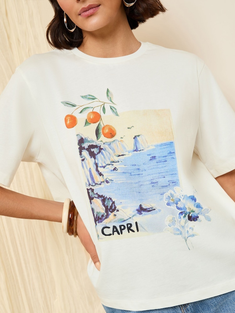 Friends Like These White Crew Neck Boxy Graphic T-Shirt - Image 2 of 4